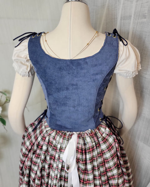 Classic Bodice - Blue Chenille