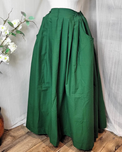 Solid Skirt with Pockets- Blues and Greens