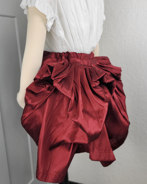 Short Bustled Over Skirt - Variety of Colors