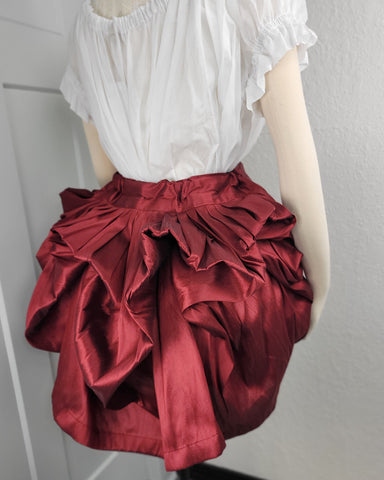 Short Bustled Over Skirt - Variety of Colors