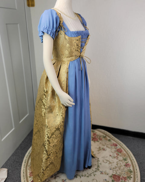 Cropped Gown - Gold Brocade