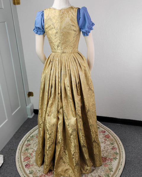 Cropped Gown - Gold Brocade