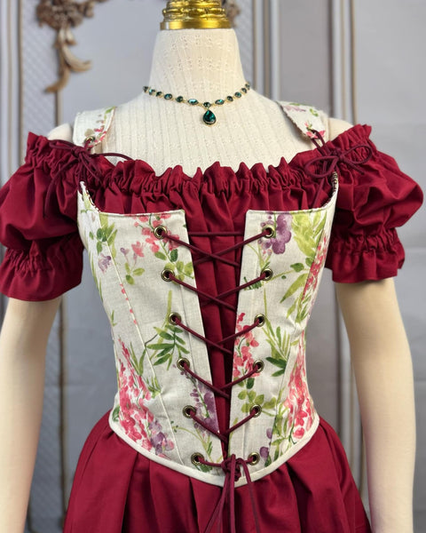 18th Century Short Stays - Spring Floral