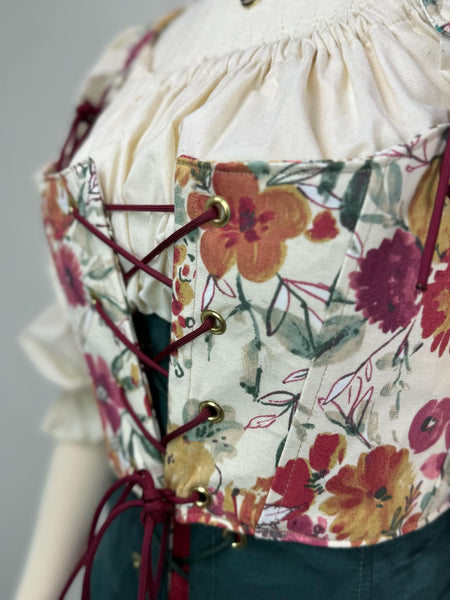 Cropped 18th Century Stays - Floral